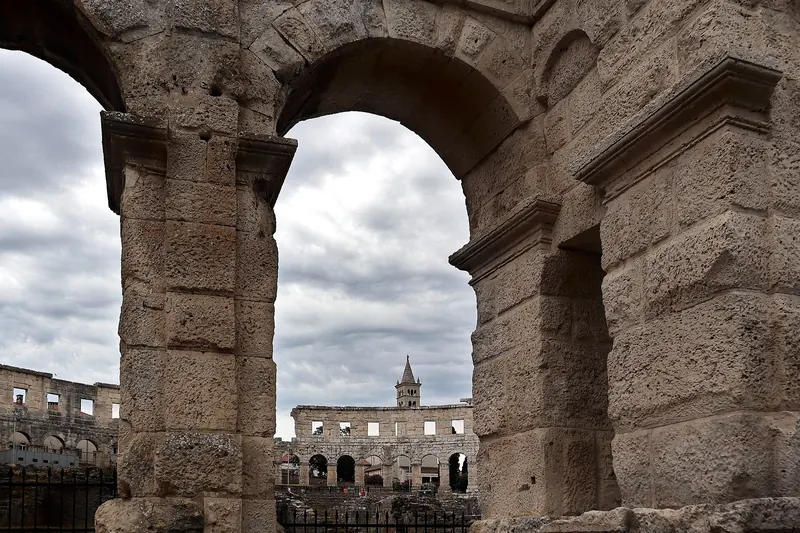 Exploring Pula Arena's underground chambers