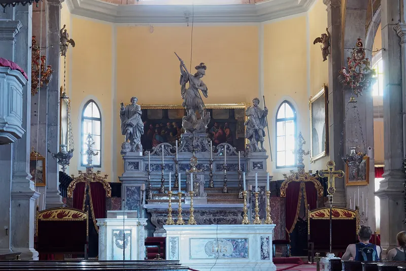 The interior of St Euphemia's Church in Rovinj