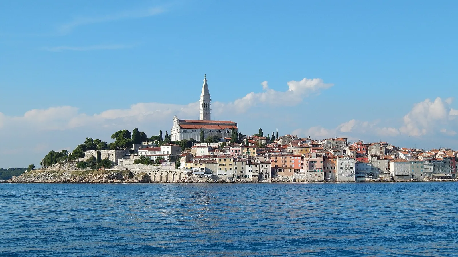 Rovinj's old town rising from the Adriatic