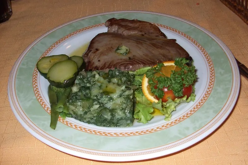 Grilled tuna at a traditional Croatian konoba