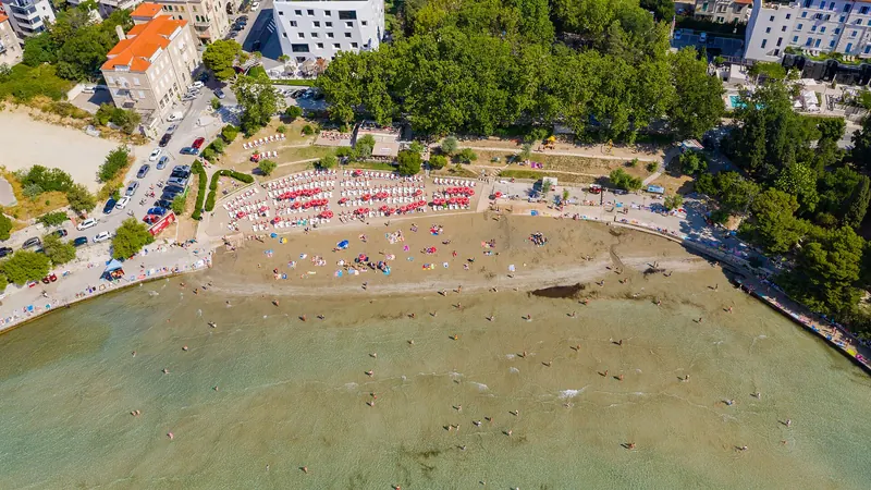 Bačvice Beach in Split from above
