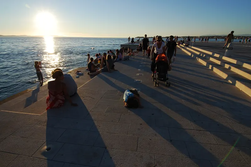 Sunset over Zadar's Sea Organ