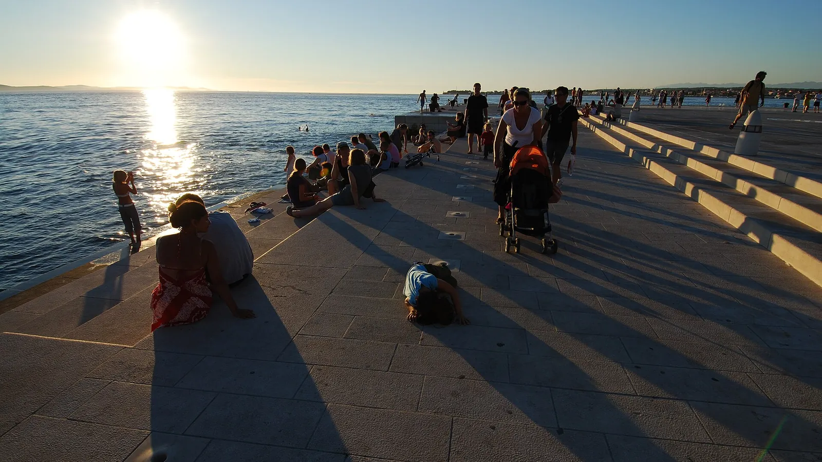 Sunset over Zadar's Sea Organ