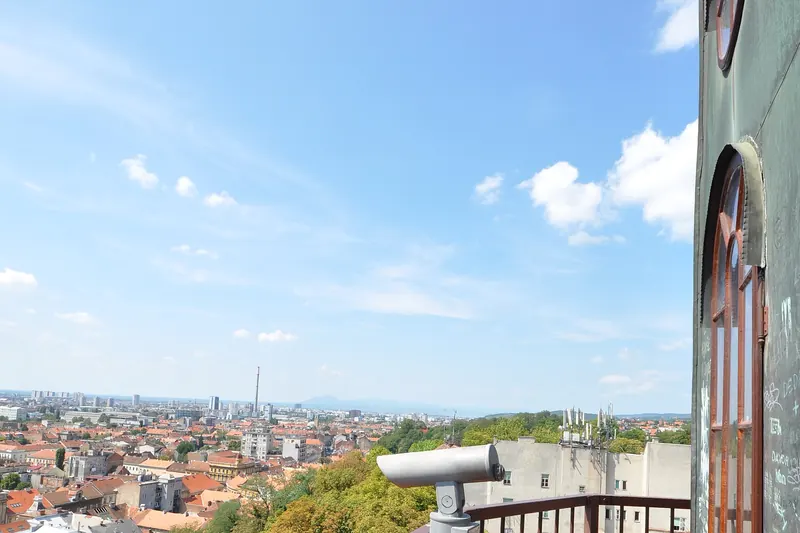 The top of Lotrščak Tower in Zagreb