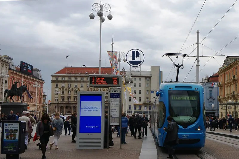 Ban Jelačić Square in Zagreb