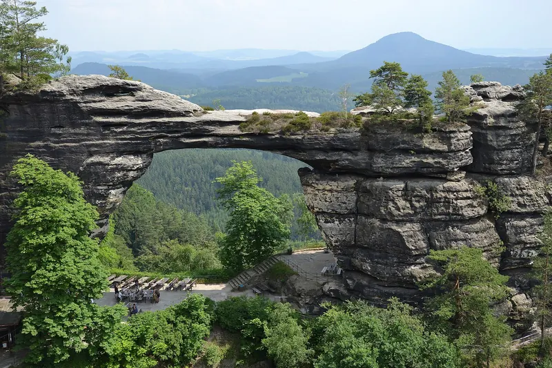 Pravčická Gate, Europe's largest natural sandstone arch, in Bohemian Switzerland