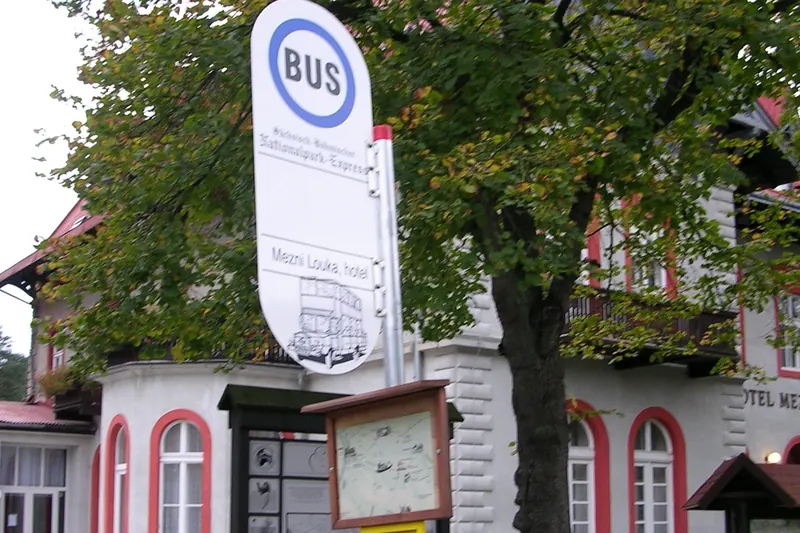 Mezní Louka, a hub for trails in Bohemian Switzerland