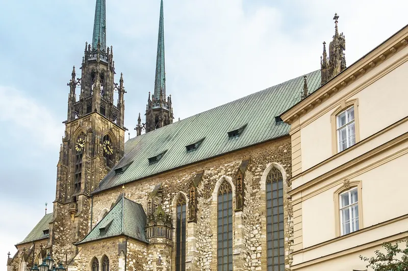 The Cathedral of St Peter and Paul on Petrov Hill in Brno