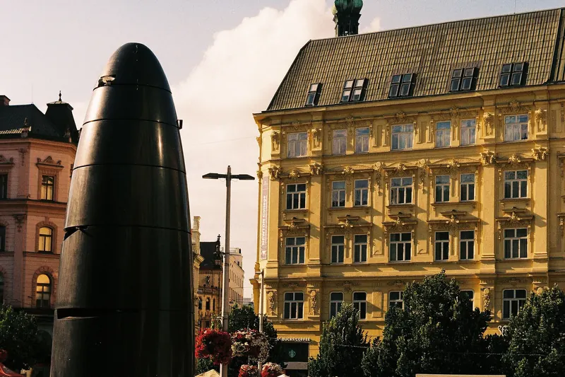 Brno's black granite Astronomical Clock