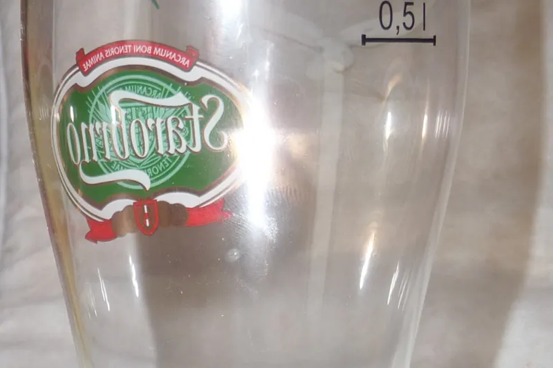 A glass of Starobrno beer, brewed in Brno