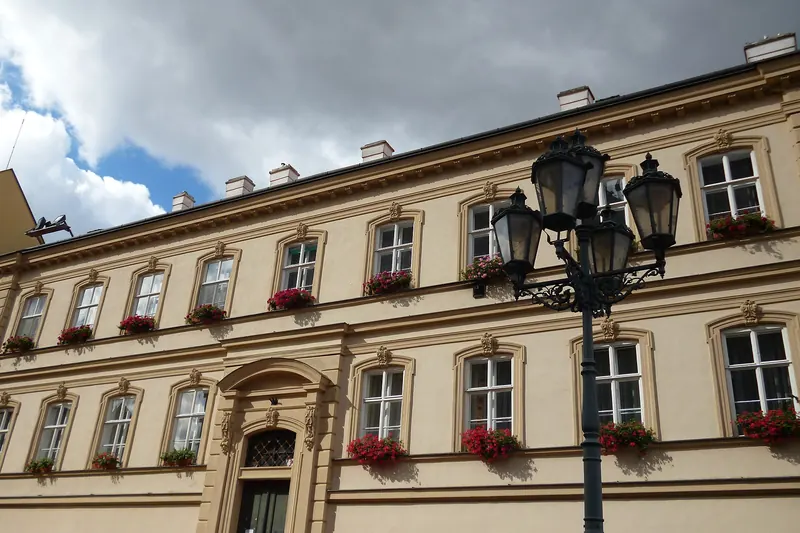 The towers of Petrov Cathedral in Brno