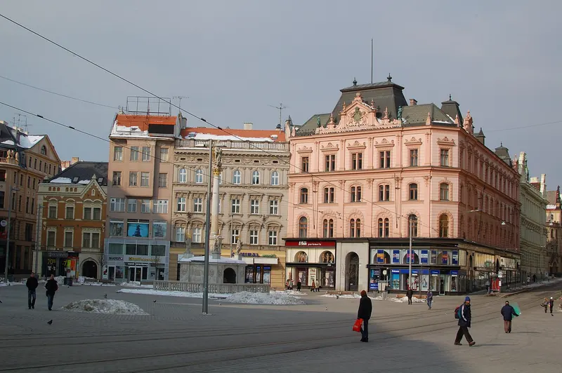Cafés on Freedom Square in Brno
