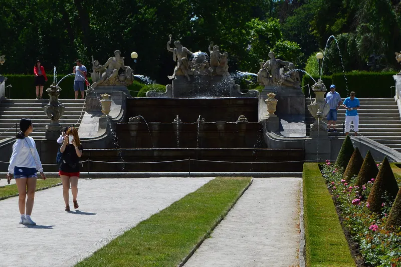 The Baroque gardens at Český Krumlov Castle
