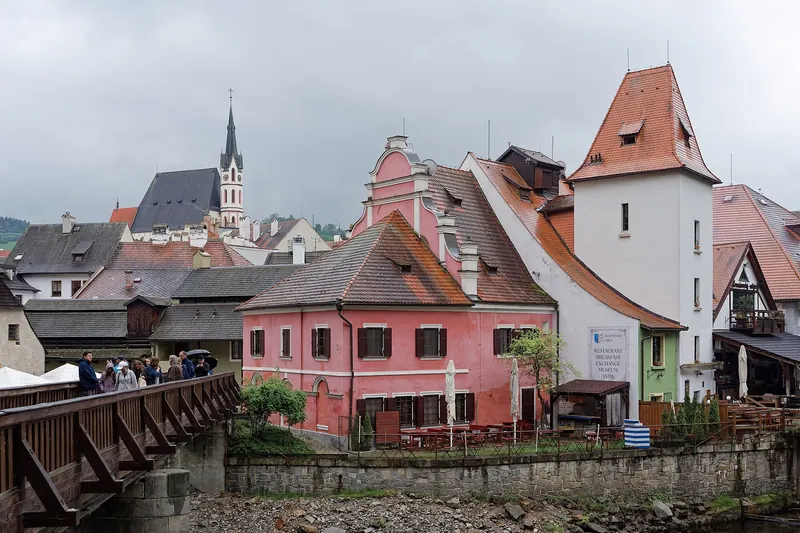 The old town of Český Krumlov beside the Vltava River