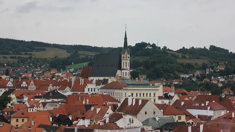 The view from the Cloak Bridge in Český Krumlov