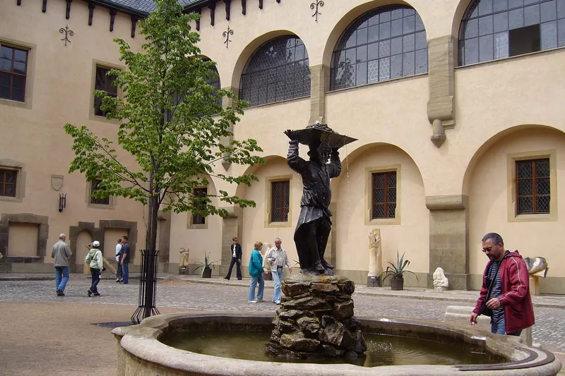 The Italian Court's courtyard and buildings in Kutná Hora