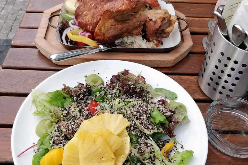 Roast pork knee, a hearty Czech pub dish