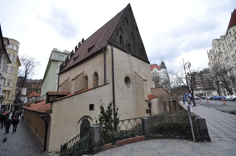 Historic synagogue buildings in Prague's Josefov district