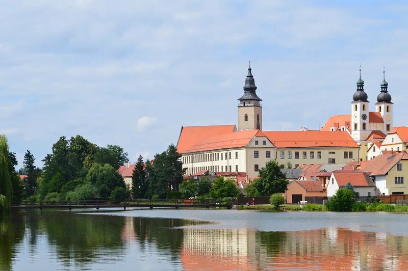 The arcaded courtyard of Telč Castle