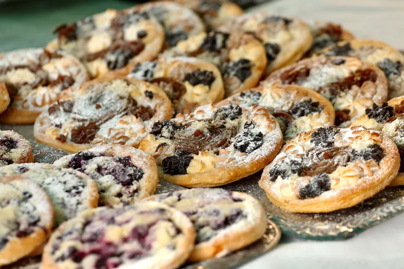 Traditional koláče pastries filled with fruit
