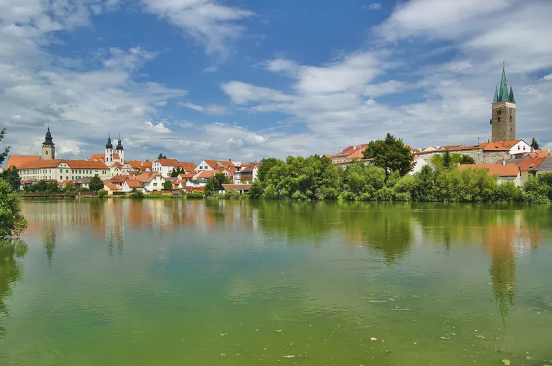 The ponds surrounding Telč's old town