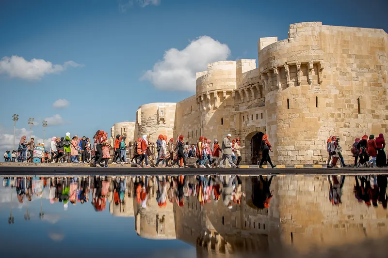 Qaitbay Citadel on Alexandria's harbour