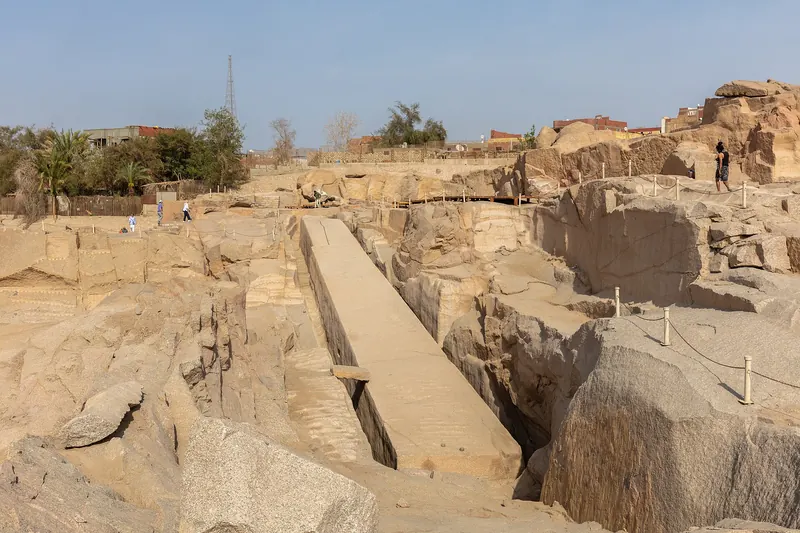 The Unfinished Obelisk still attached to bedrock in Aswan