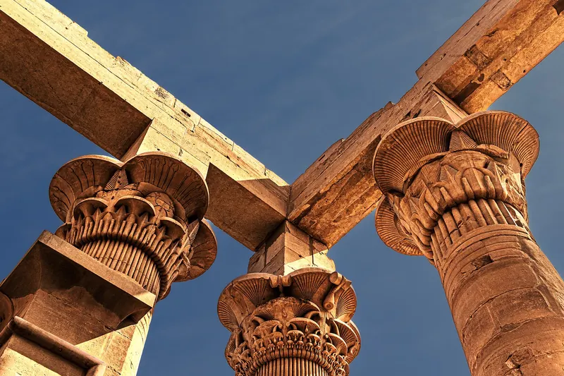 The columns of Philae Temple