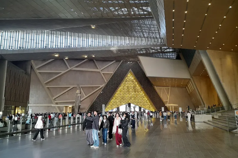 Exhibits inside the Grand Egyptian Museum