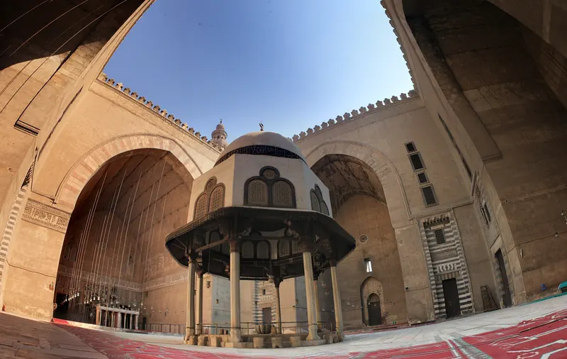 The interior of Sultan Hassan Mosque