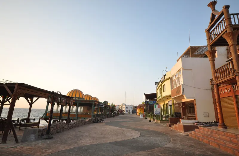 The seafront promenade at Masbat in Dahab