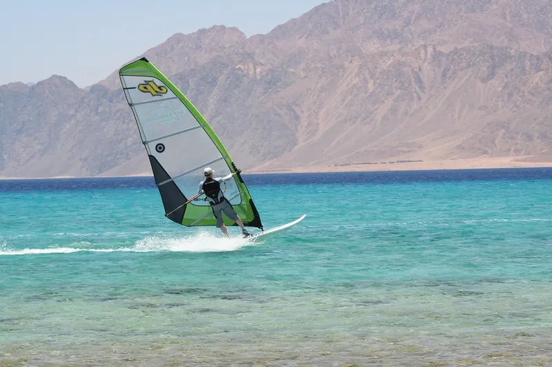 Windsurfing at Dahab's lagoon