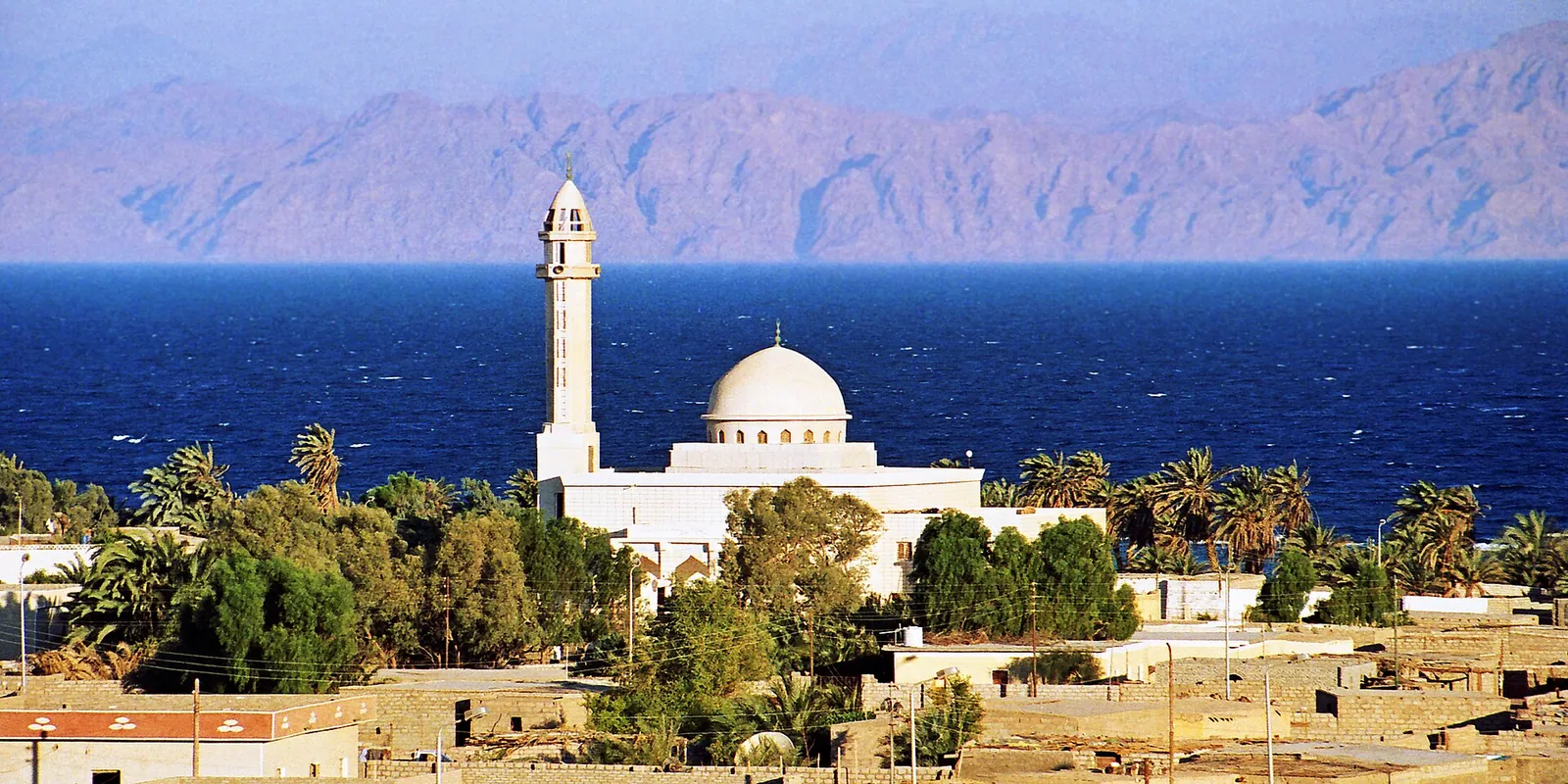 The coastal town of Dahab on the Gulf of Aqaba