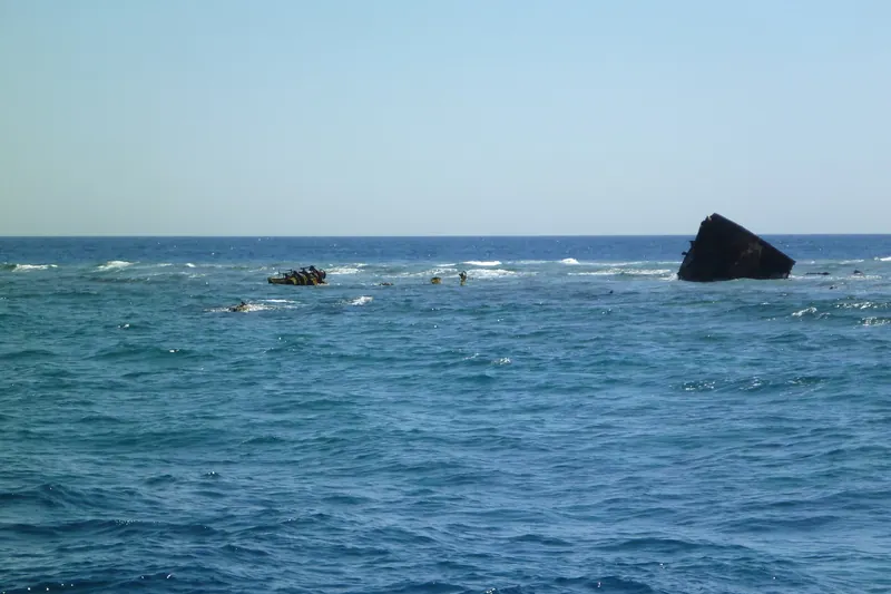 A shipwreck at Abu Nuhas near Hurghada