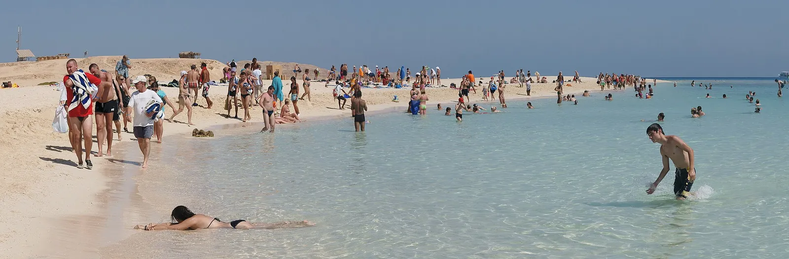 The beach at Hurghada on Egypt's Red Sea coast