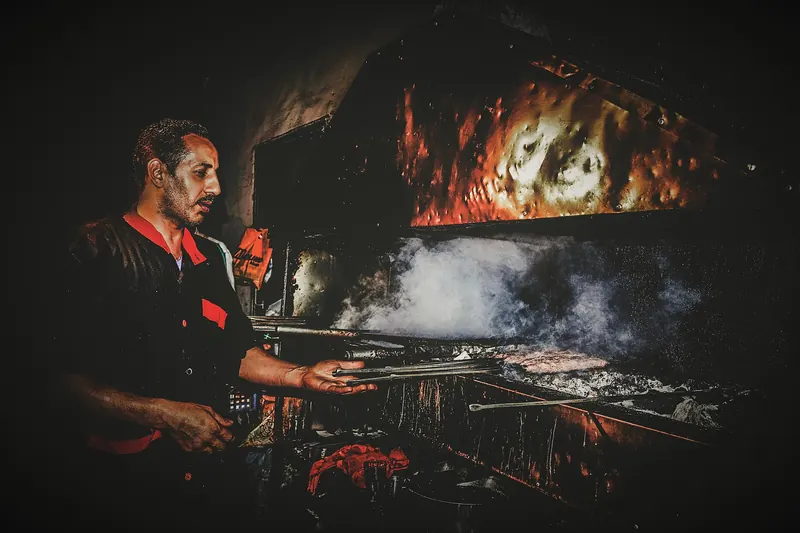 Grilled kofta, spiced minced meat skewers