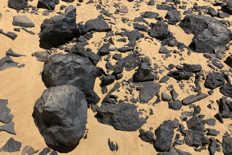 Volcanic hills in Egypt's Black Desert
