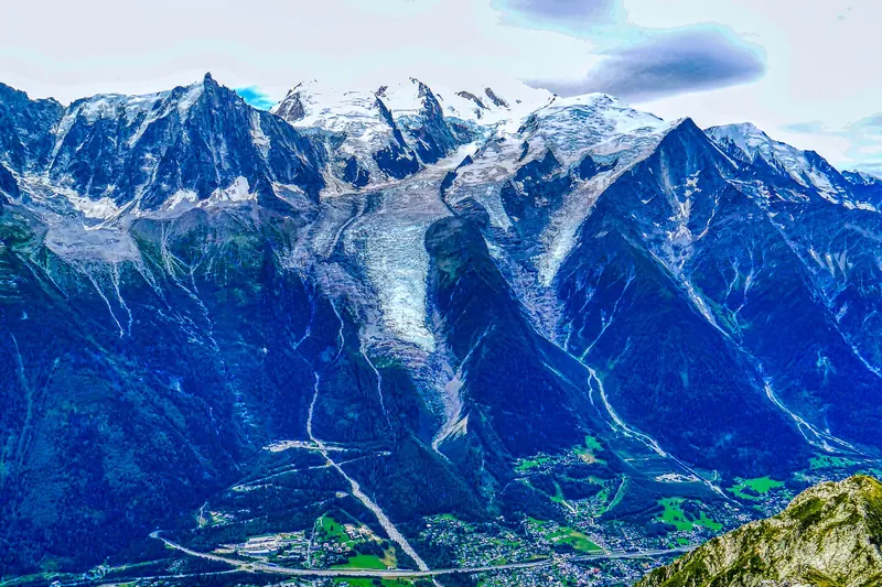 The classic view of the Mont Blanc massif from Le Brévent