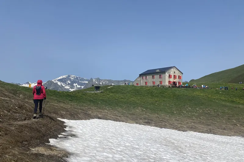 The refuge at the Col de Balme on the Tour du Mont Blanc
