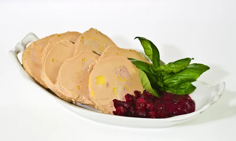 Foie gras served as a starter
