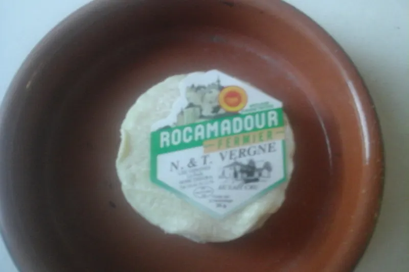 Small discs of Rocamadour goat's cheese