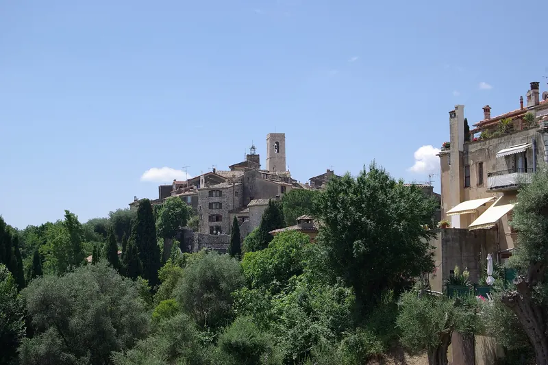 The ramparts and rooftops of the hill village of Saint-Paul-de-Vence