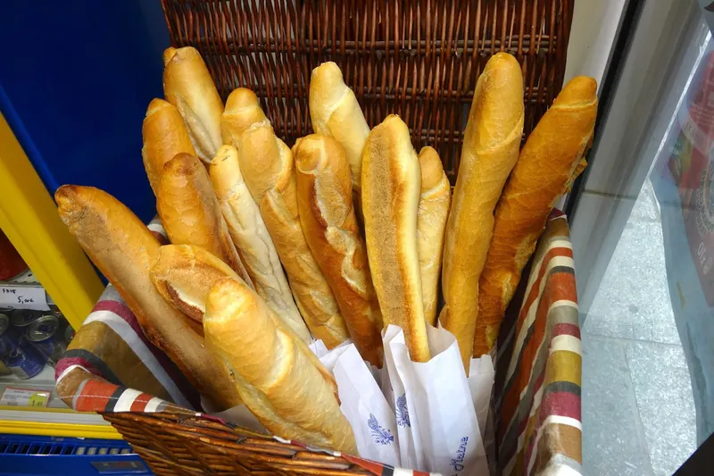 Fresh baguettes in Paris