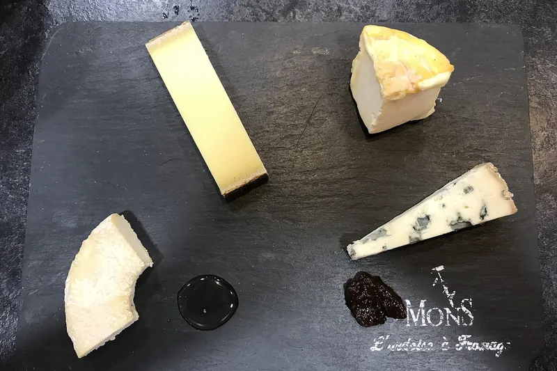 A cheese plate running soft to strong