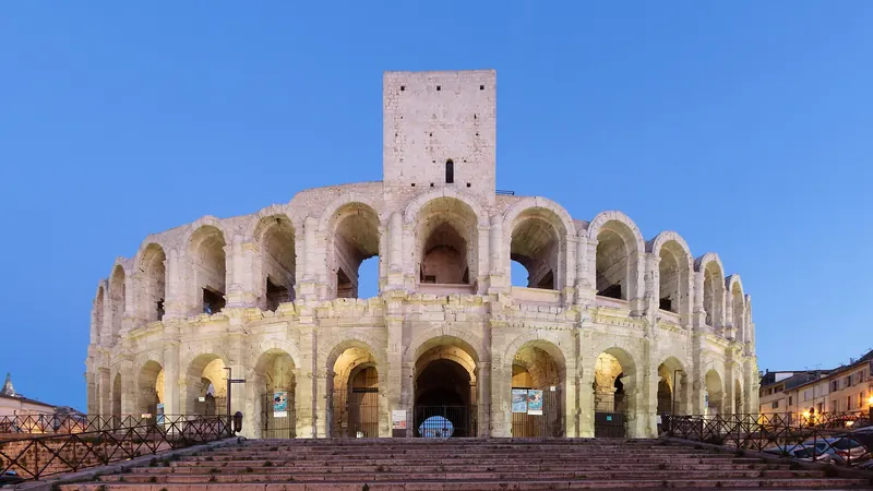 The Roman amphitheatre at Arles, still in use today