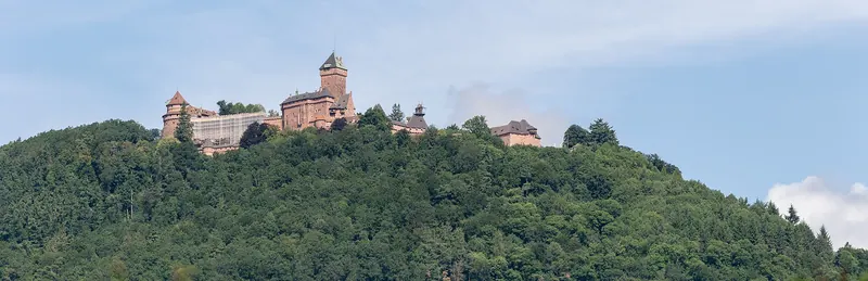 The rebuilt castle of Haut-Koenigsbourg on its Vosges ridge