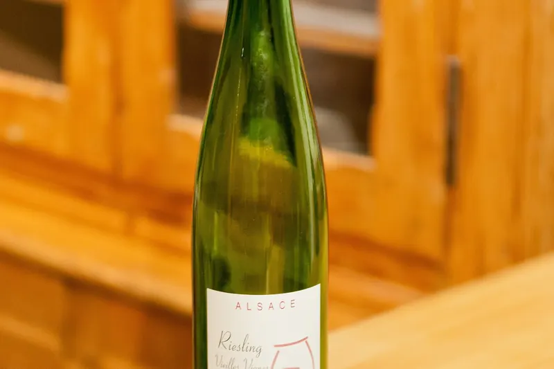 A bottle of Alsatian Riesling