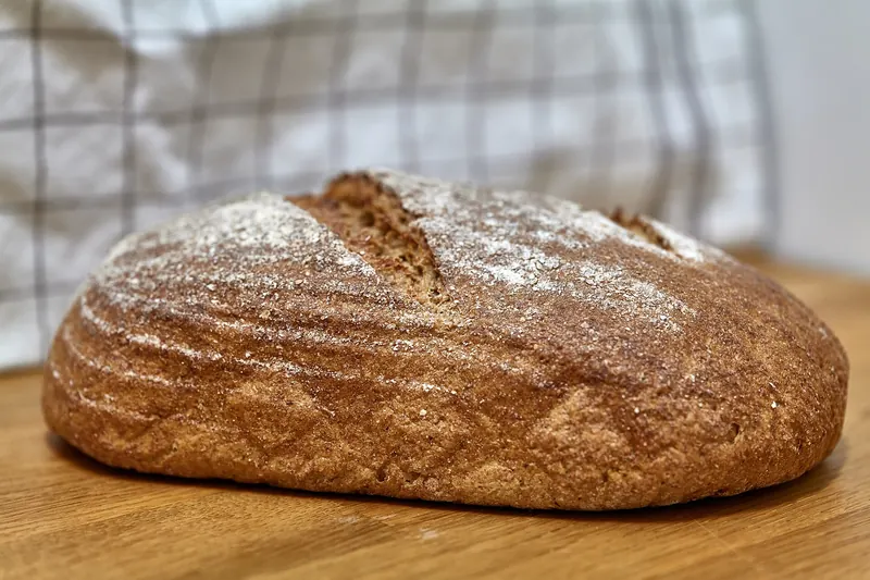 Fresh rye bread from a German bakery