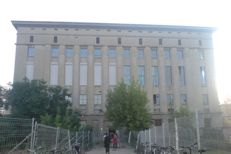 The industrial facade of Berghain, one of Berlin's famous techno clubs
