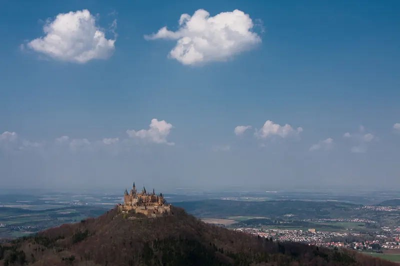 Hohenzollern Castle rebuilt on its hilltop